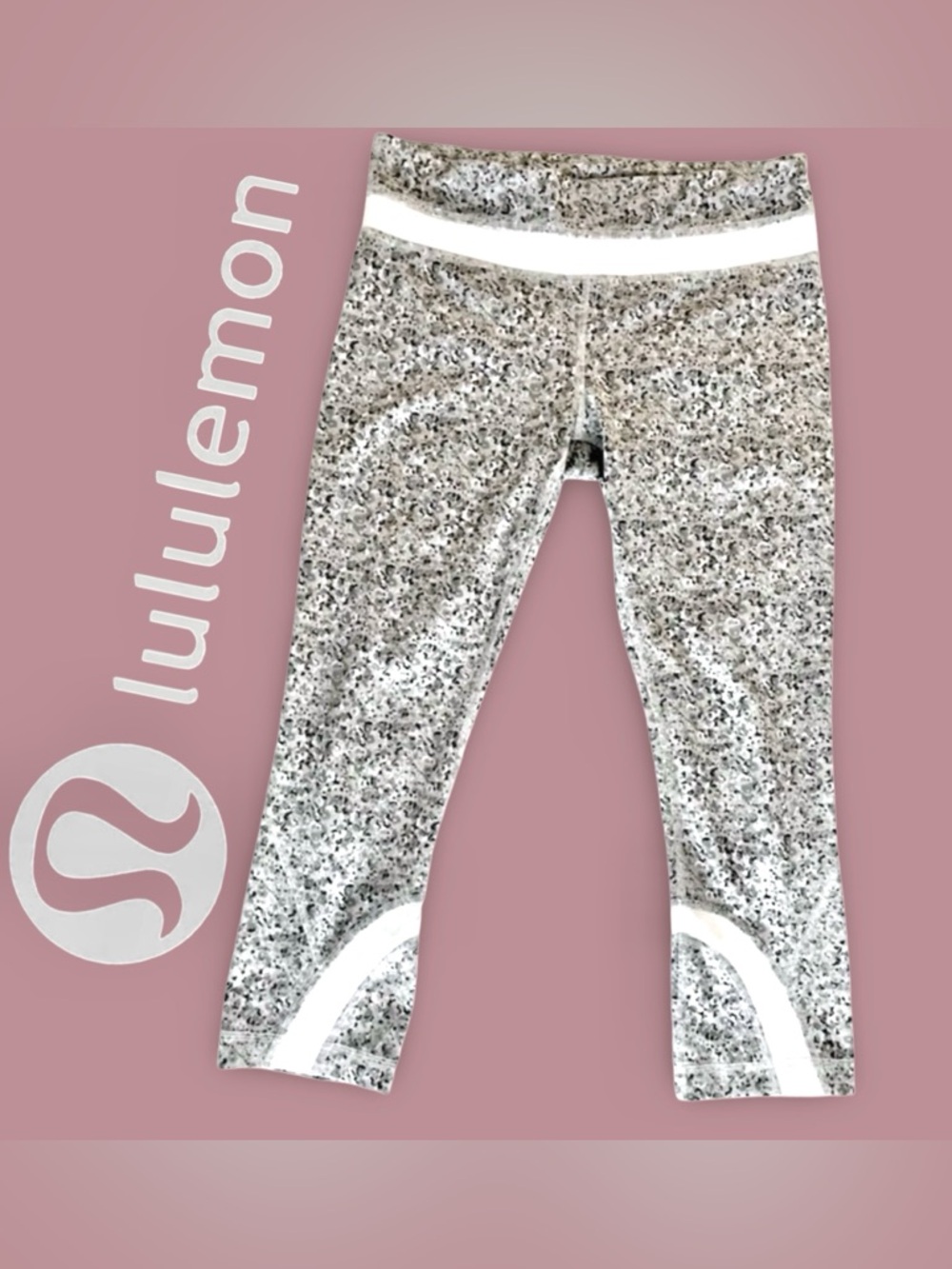 Lululemon Athletica Run Inspire Crop II Luxtreme Petite Fleur leggings Size 6